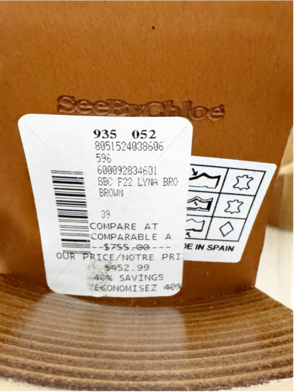 See by Chloé Tan Lyna Ankle Boots in Tan size 39